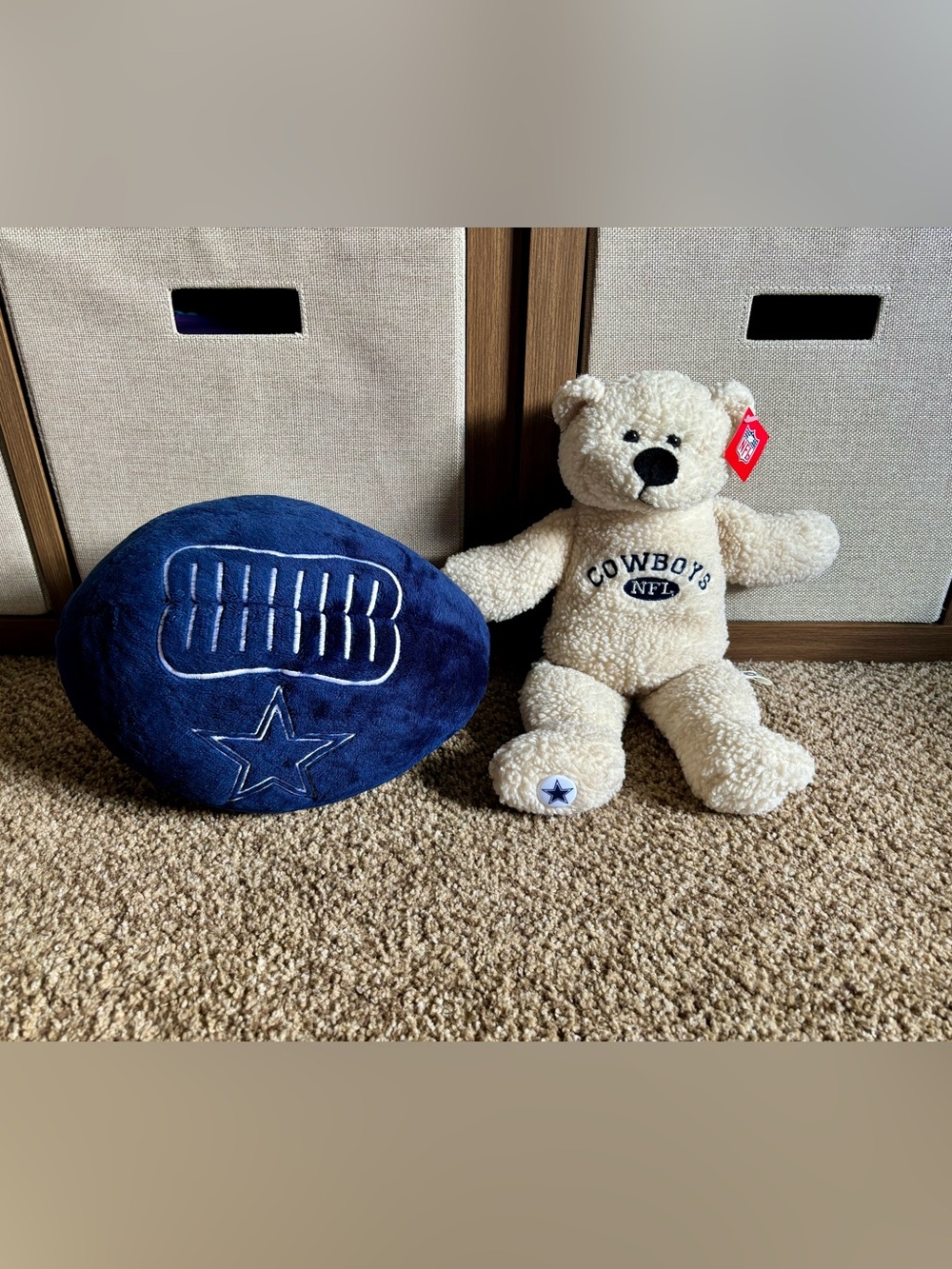 NFL Dallas Cowboys Reverse a Pal Plush Football to Bear- Cream Teddy Bear Plush
